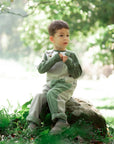 Waterlilies Patchwork Corduroy Dungarees