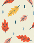 Breeze Illustrated Leaf Pattern Wallpaper for Kids