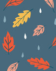 Breeze Illustrated Leaf Pattern Wallpaper for Kids
