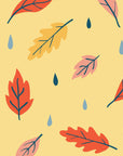 Breeze Illustrated Leaf Pattern Wallpaper for Kids
