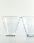 Handblown Hammered Funneled Glasses | Set of 2-5