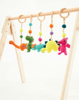 Montessori Baby Gym & Hanging Toys Set | Wooden Play Gym for Babies-2