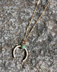 Share Luck - Lucky Horseshoe Charm Necklace - Turquoise