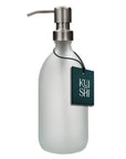 White Glass Soap Dispenser