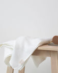 Honeycomb Fine Waffle Towel - White