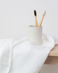 Honeycomb Fine Waffle Towel - White