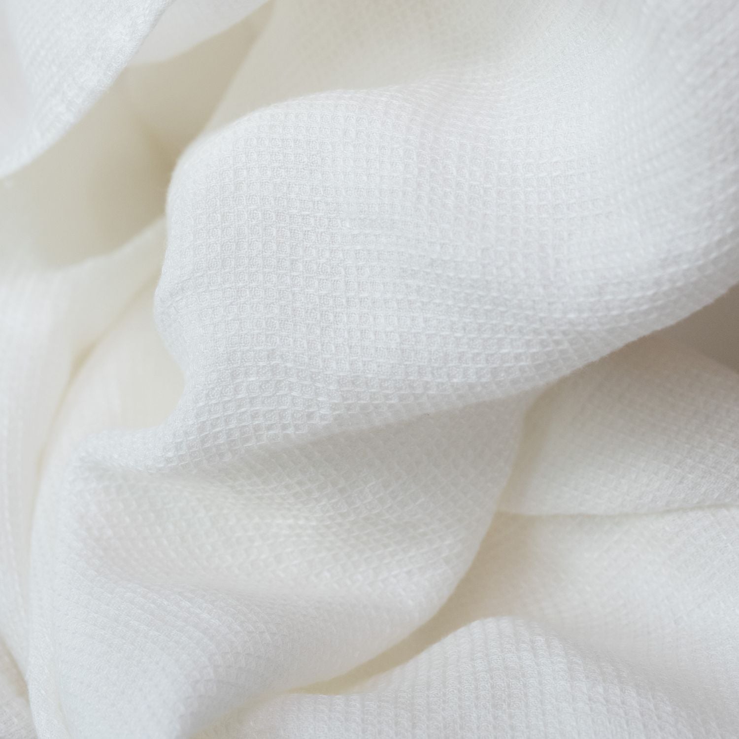 Honeycomb Fine Waffle Towel White