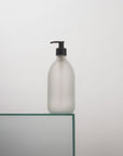 White Glass Pump Bottle