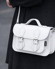 Handmade Leather Micro Satchel - White