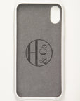 iPhone X Case, White Leather