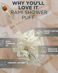 Rami Shower Puff – Exfoliating, Reusable & Eco-Friendly
