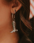 Hoedown Cowboy Boot Hoop Earrings
