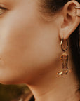 Hoedown Cowboy Boot Hoop Earrings Gold