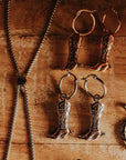 Hoedown Cowboy Boot Hoop Earrings Gold