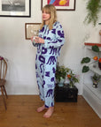 Organic Cotton Pyjama Bottoms in Blue Things