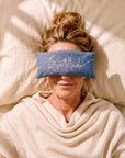 Gratitude Embroidered Linen and Lavender Eye Pillow