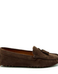 Women's Tasselled Driving Loafers, brown suede