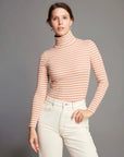 Striped Cotton Roll Neck