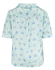 Poppy Glacier Butterfly Silk Blouse