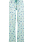 Poppy Glacier Butterfly Silk Trouser