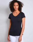 V-Neck Cotton Modal T-Shirt