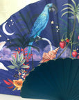 Wonderous Silk Fan with luxurious Gold tassel, part of the Mysa Collection