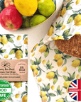 *Beeswax wraps XXL Bread Wrap | Lemons