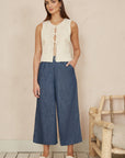 Yumi Blue Chambray Denim Culottes