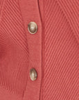 Yumi Rose Pink Relaxed Fit Cardigan With Stitch Detail