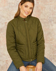 Yumi Green Short Quilted Jacket