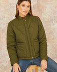 Yumi Green Short Quilted Jacket
