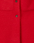 Yumi Red Boucle Long Line Coat