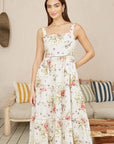 Yumi White Floral Broderie Anglaise Midi Sun Dress