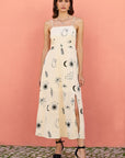 Yumi Ivory Mystic Print Midi Sundress