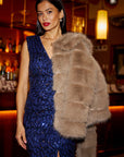 Yumi Coffee Luxe Faur Fur Coat