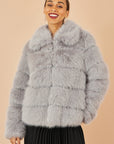 Yumi Grey Luxe Faur Fur Coat