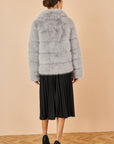 Yumi Grey Luxe Faur Fur Coat