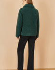 Yumi Green Short Teddy Bear Jacket