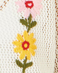 Yumi Ivory Crochet Embroidered Flower Bolero