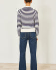 Yumi Multicolour Block Stripe Tie Front Cardigan