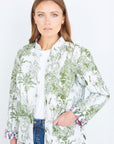 Yumi Green Reversible Cotton Quilted Jacket