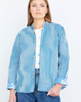 Yumi Blue Jungle Reversible Cotton Quilted Jacket