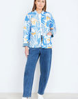 Yumi Blue Jungle Reversible Cotton Quilted Jacket