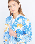 Yumi Blue Jungle Reversible Cotton Quilted Jacket