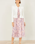 Yumi White Peplum Fitted Jacket
