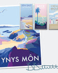 Ynys Mon Anglesey Vintage Travel Poster
