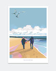You Me and the Sea Vintage Poster Print