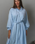 Yasmina Ruffle Linen Dress