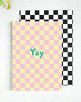 Yay Checkerboard Birthday Card