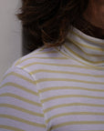 Striped Cotton Roll Neck